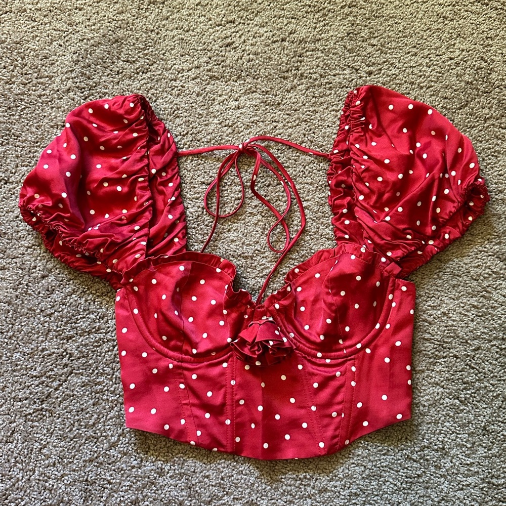For Love and Lemons Elenour Crop Top